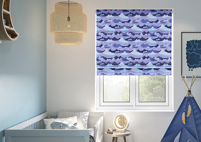 Serene Summit, Blue Dusk - Roman Blind - Image 3